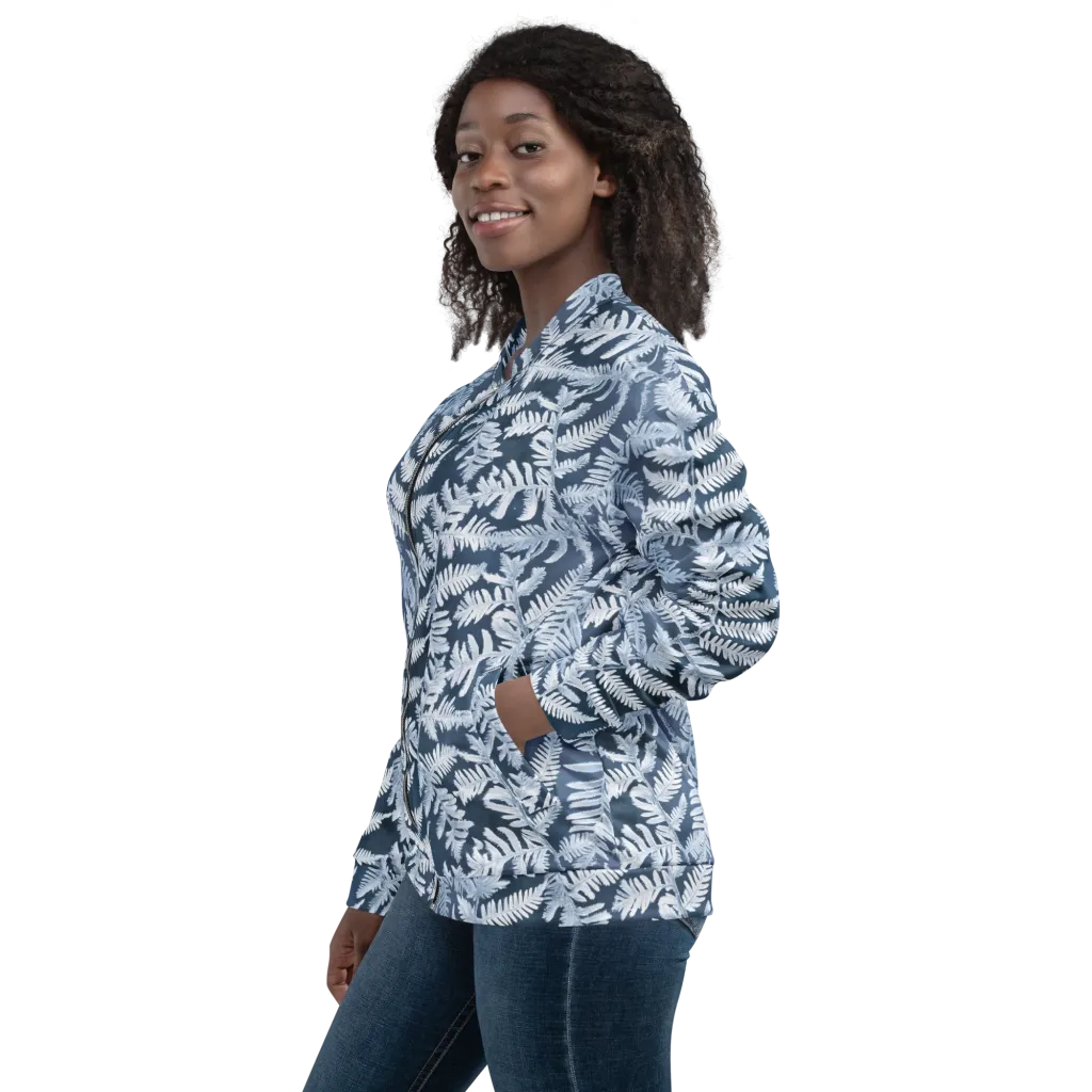 Winter Frond on Bomber Jacket — Left