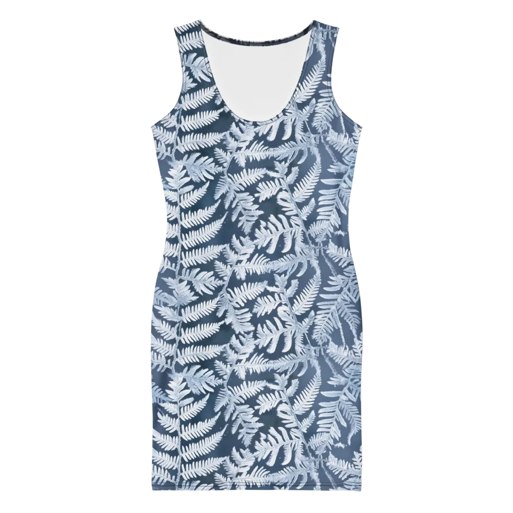 Winter Frond on Bodycon Dress — Front