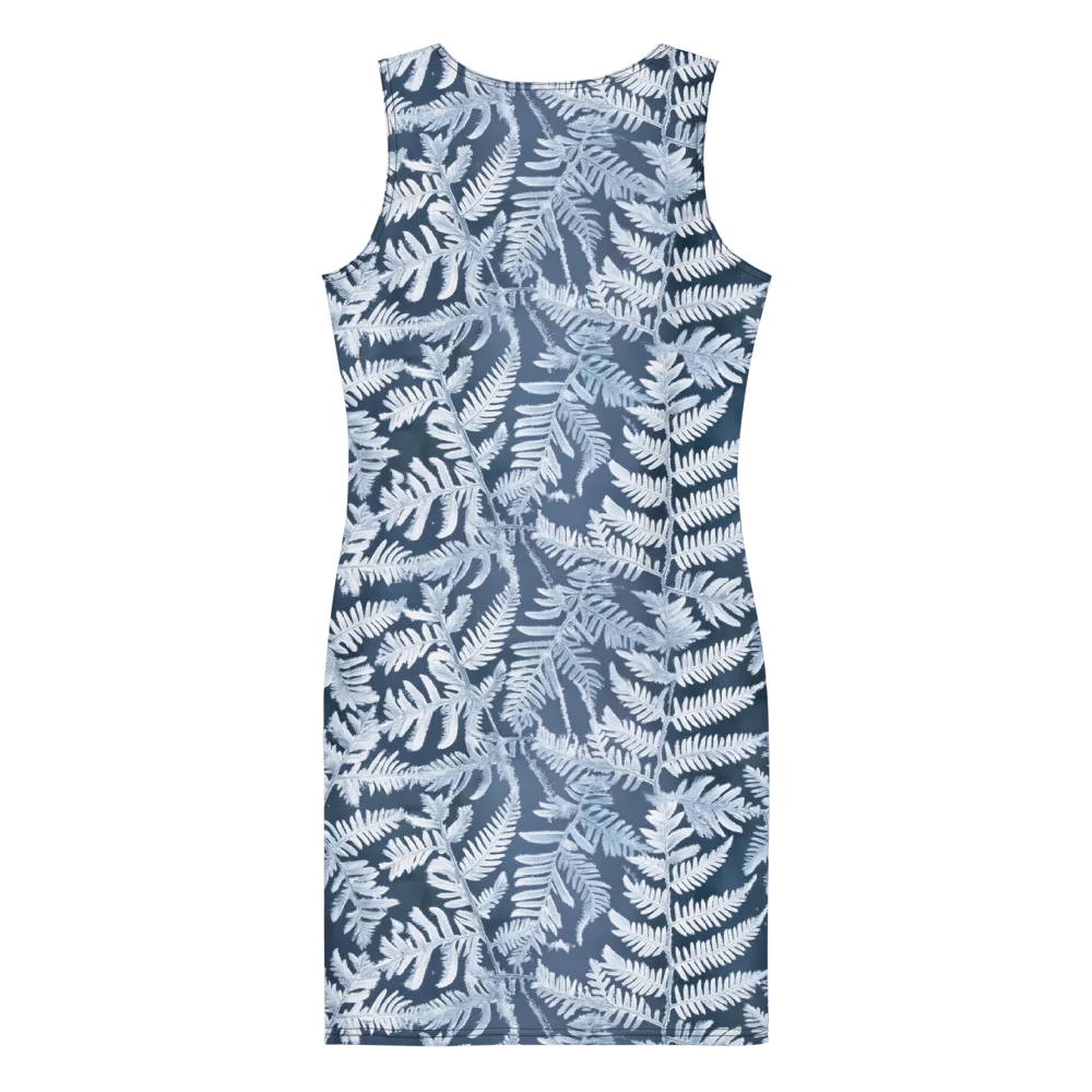 Winter Frond on Bodycon Dress — Back