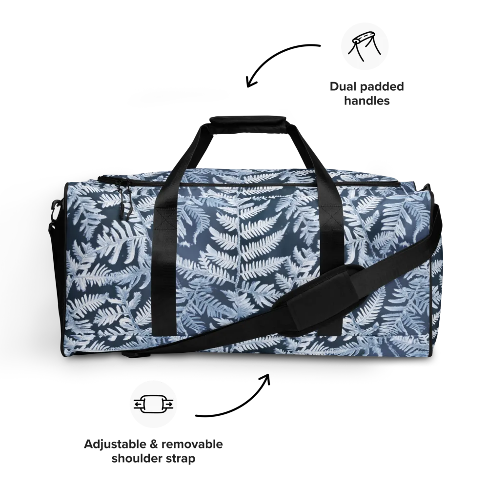 Winter Frond on Duffle Bag — Front