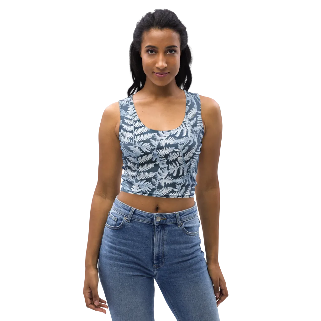 Winter Frond on Crop Top — Front