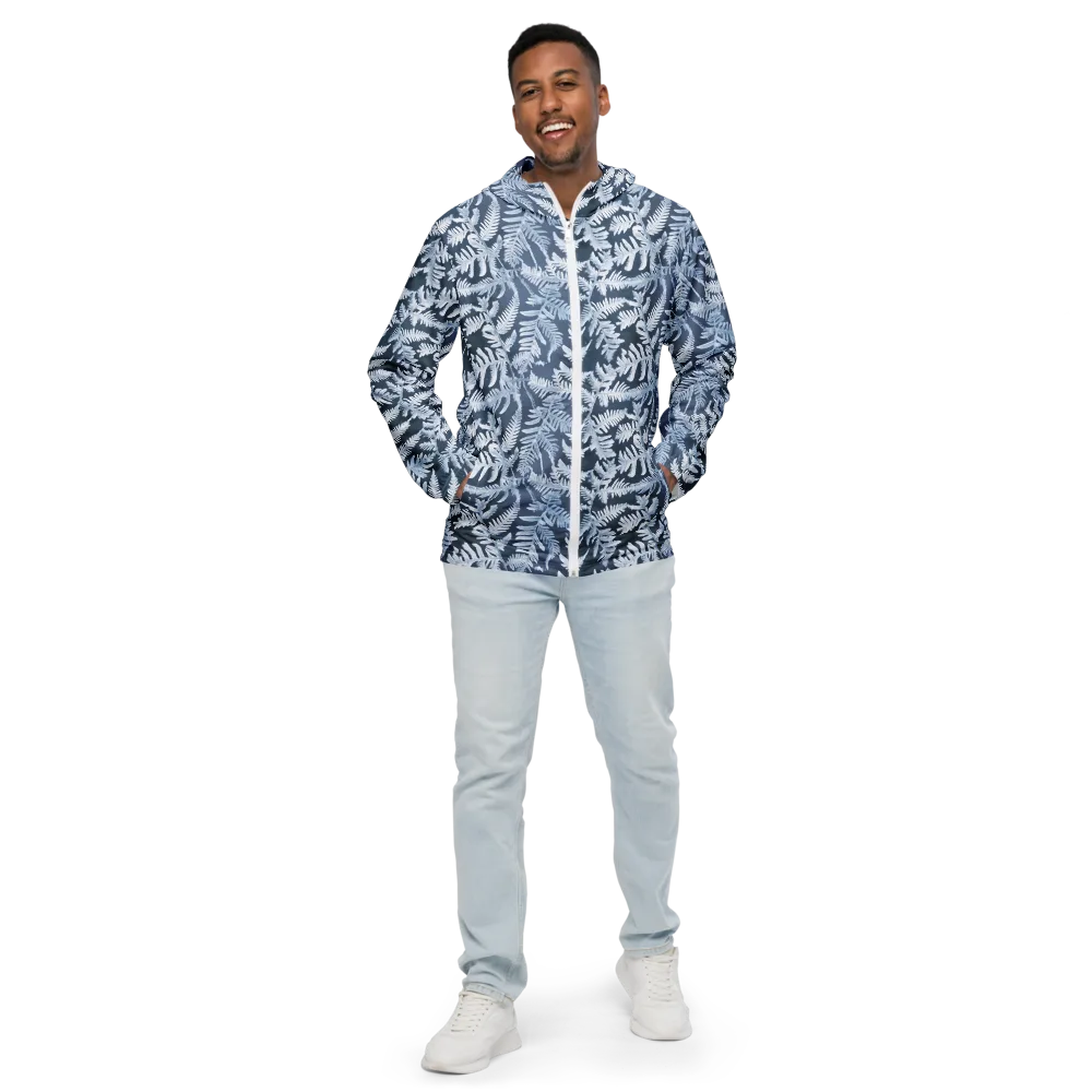 Winter Frond on Men's Windbreaker — Front