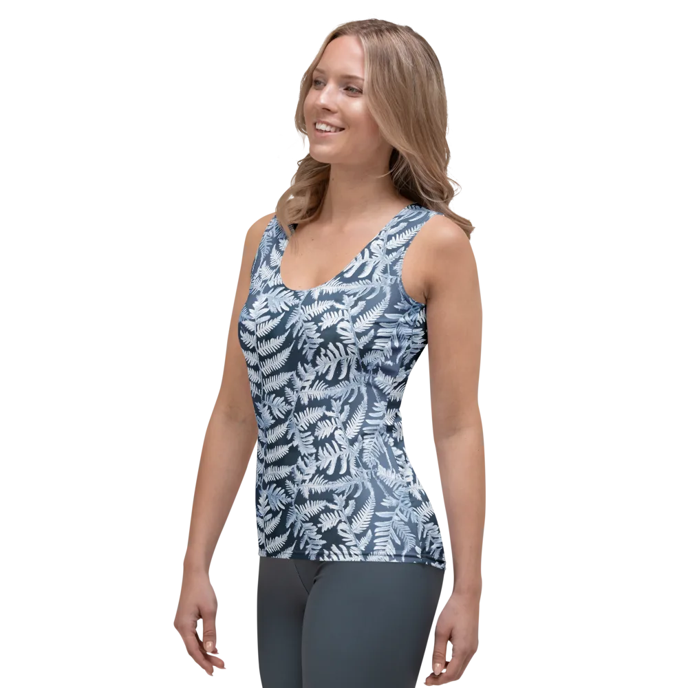 Winter Frond on Women's Tank Top — Left Front