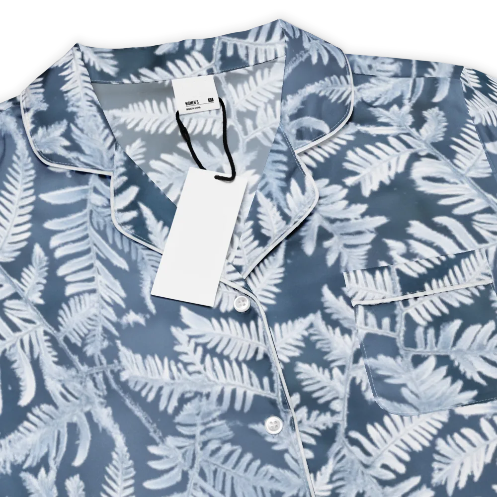 Winter Frond on Women's Short Sleeve Pajama Top — Product details