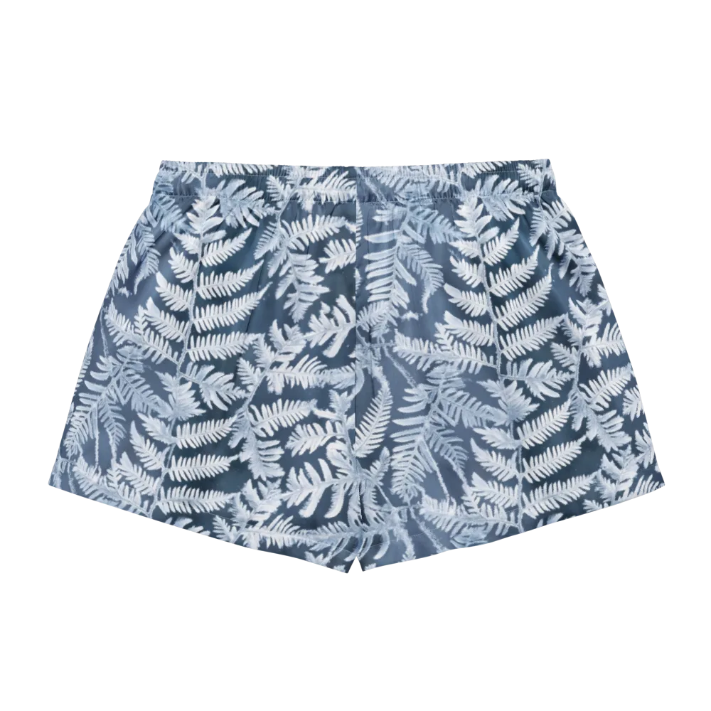 Winter Frond on Women's Pajama Shorts — Back