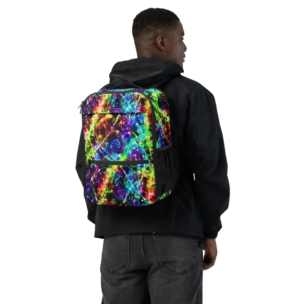 Electric Kaleidoscope on Utility Backpack — Back