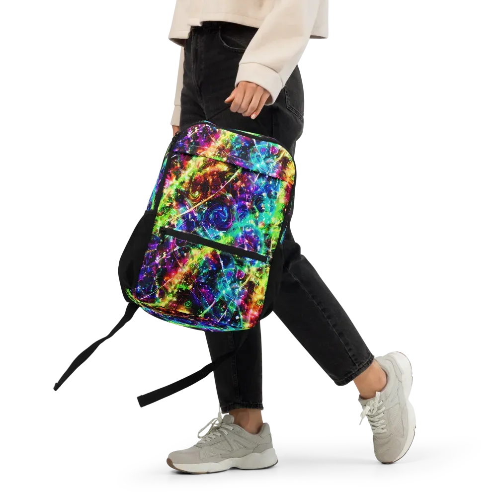 Electric Kaleidoscope on Utility Backpack — Front