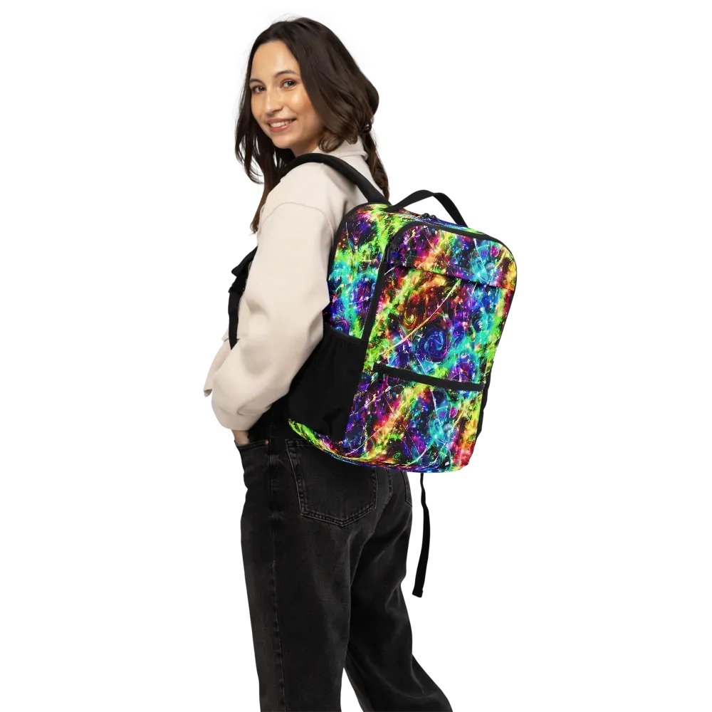 Electric Kaleidoscope on Utility Backpack — Back