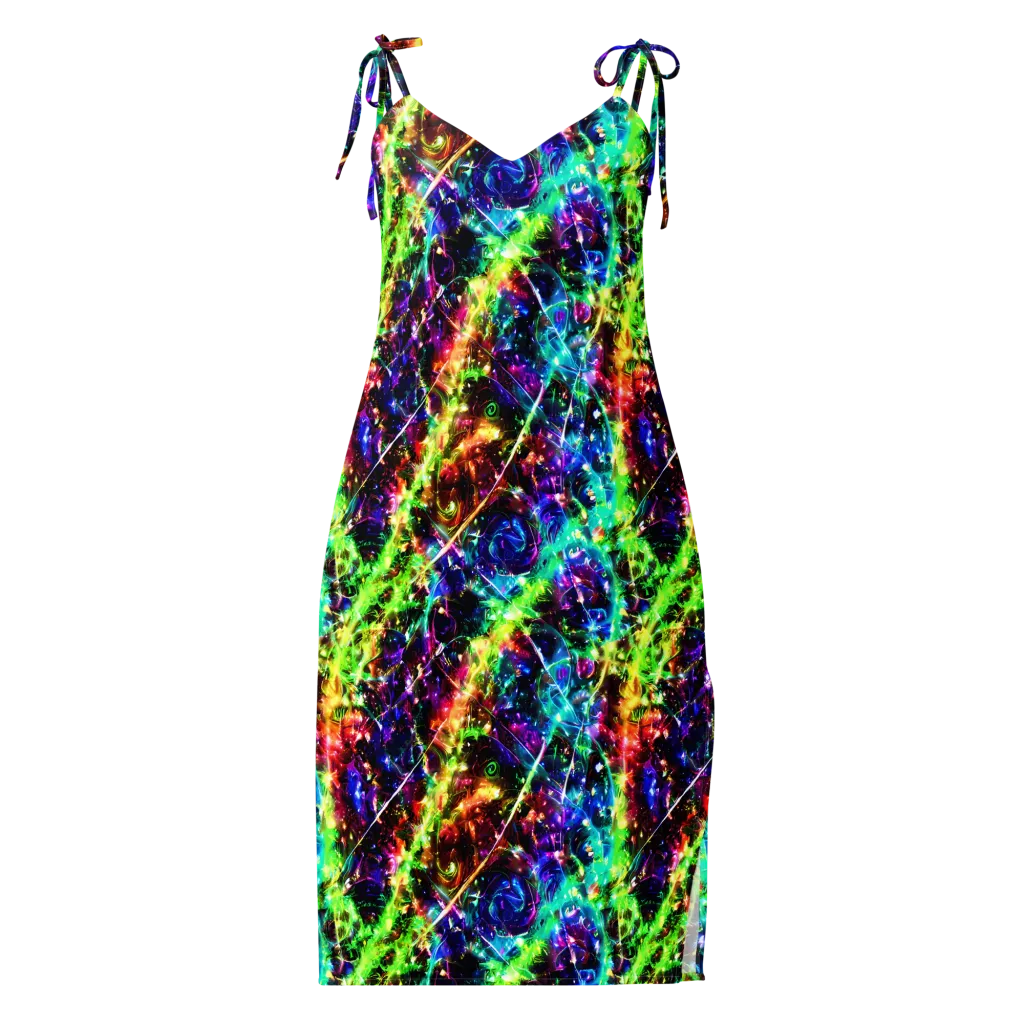 Electric Kaleidoscope on Slip Dress — Front