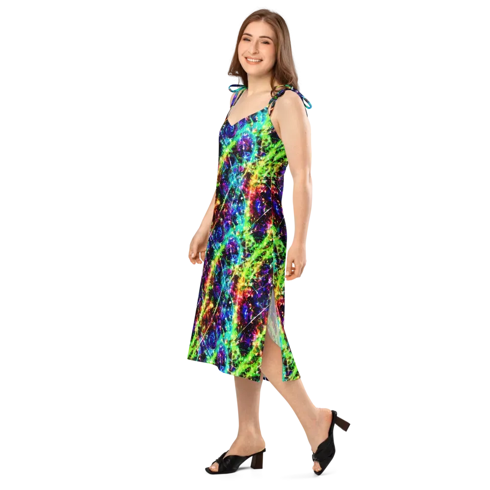 Electric Kaleidoscope on Slip Dress — Left Front