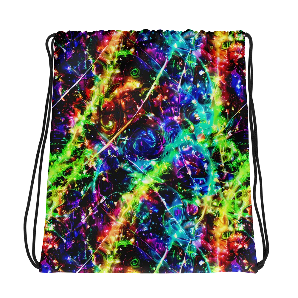 Electric Kaleidoscope on Drawstring Bag — Photo