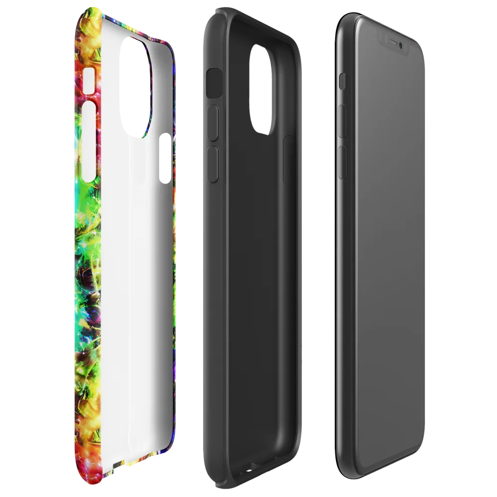 Electric Kaleidoscope on Tough Case for iPhone® — Right
