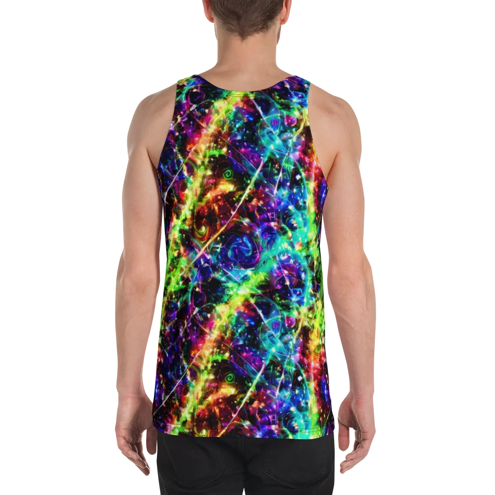 Electric Kaleidoscope on Men's Tank Top — Back