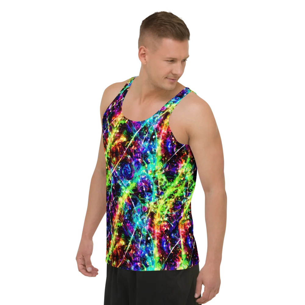 Electric Kaleidoscope on Men's Tank Top — Left Front