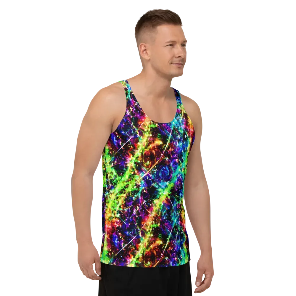 Electric Kaleidoscope on Men's Tank Top — Right Front