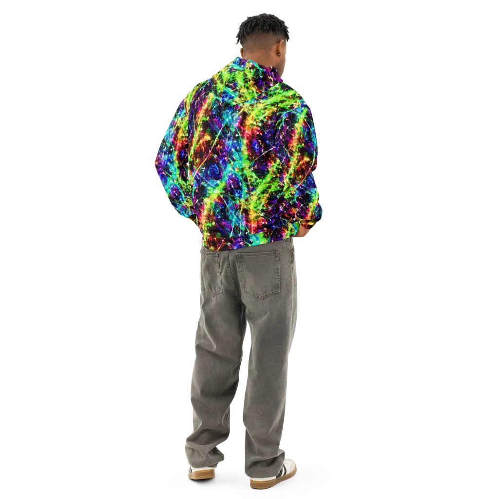 Electric Kaleidoscope on Cotton Hoodie — Back