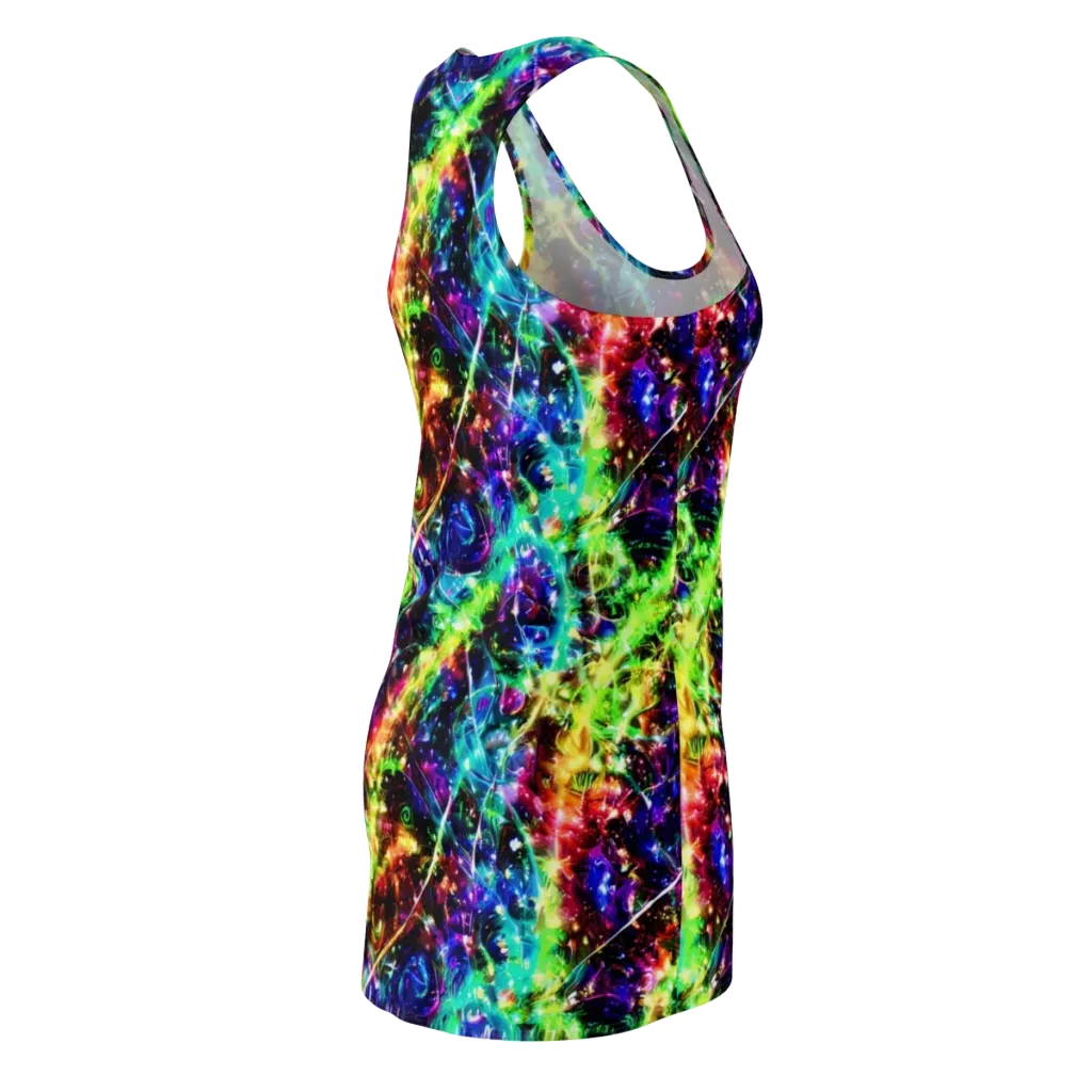 Electric Kaleidoscope on Racerback Dress — Back Side