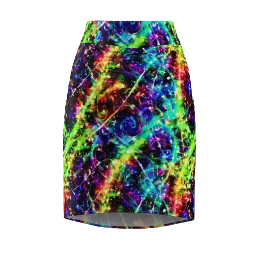 Electric Kaleidoscope on a Pencil Skirt