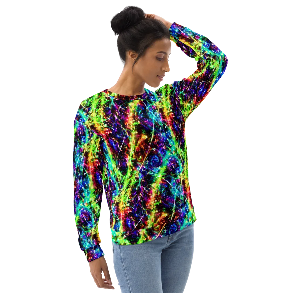 Electric Kaleidoscope on Sweatshirt — Right Front