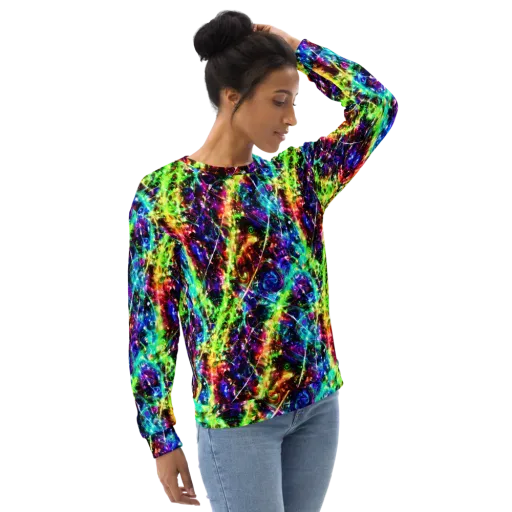 Electric Kaleidoscope on a Sweatshirt