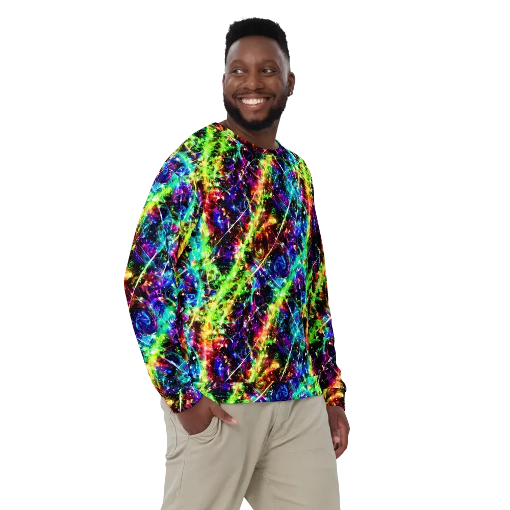 Electric Kaleidoscope on Sweatshirt — Front