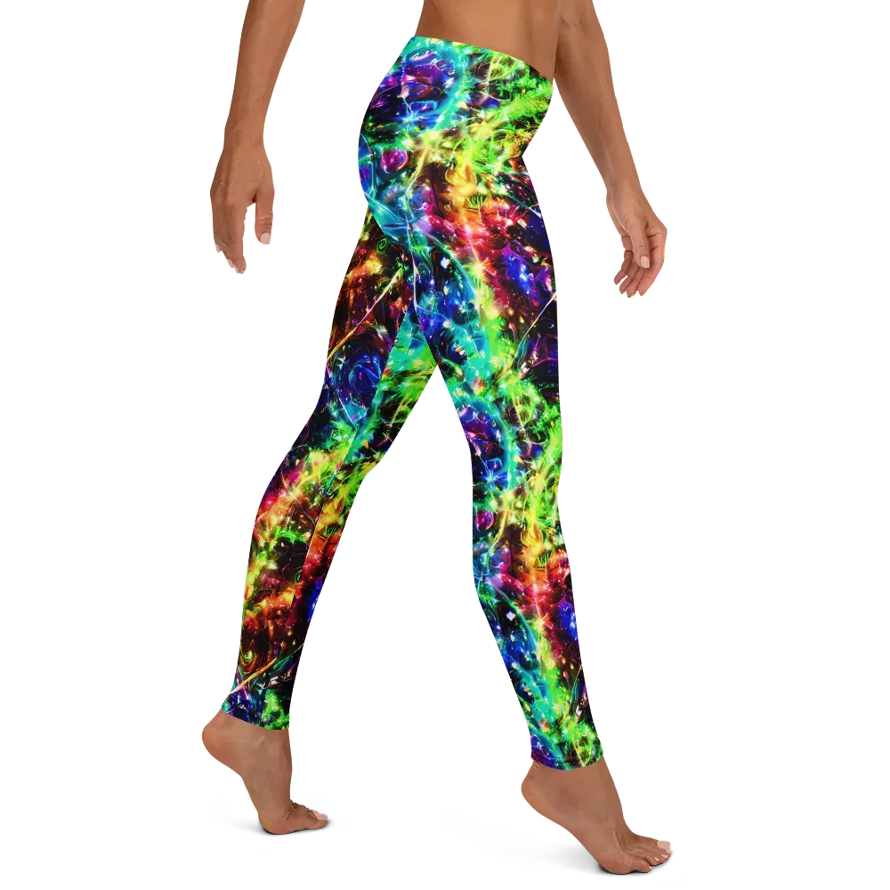 Electric Kaleidoscope on Leggings — Right