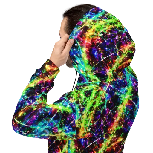 Electric Kaleidoscope on a Hoodie