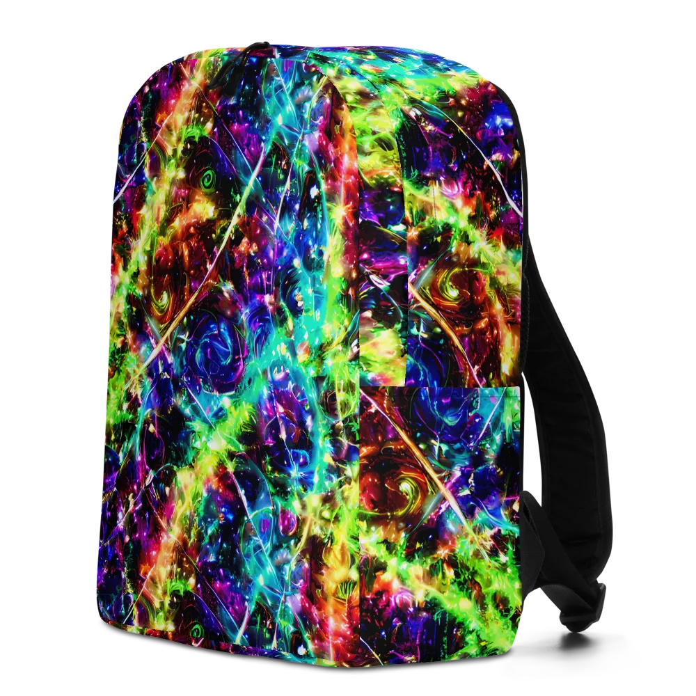 Electric Kaleidoscope on Minimalist Backpack — Left