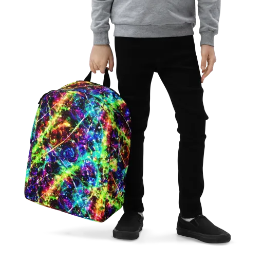 Electric Kaleidoscope on a Minimalist Backpack