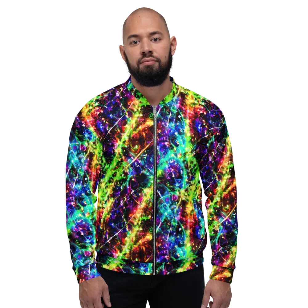 Electric Kaleidoscope on Bomber Jacket — Front