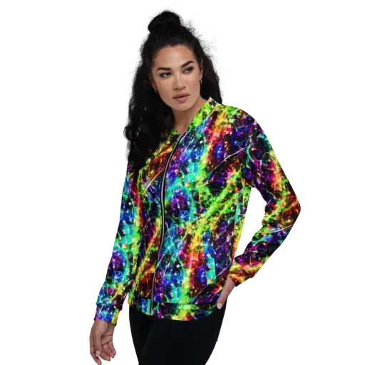 Electric Kaleidoscope on a Bomber Jacket