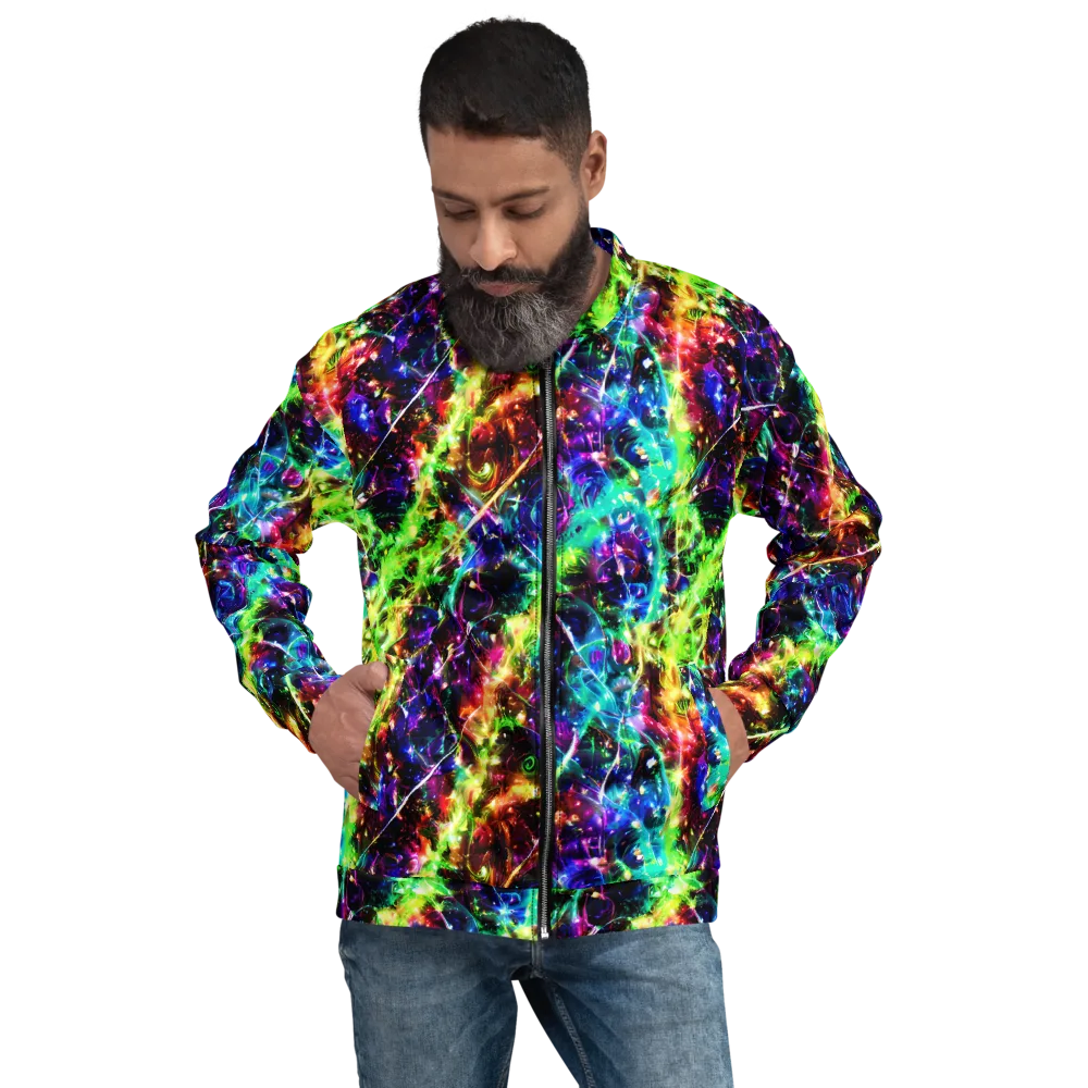 Electric Kaleidoscope on Bomber Jacket — Front