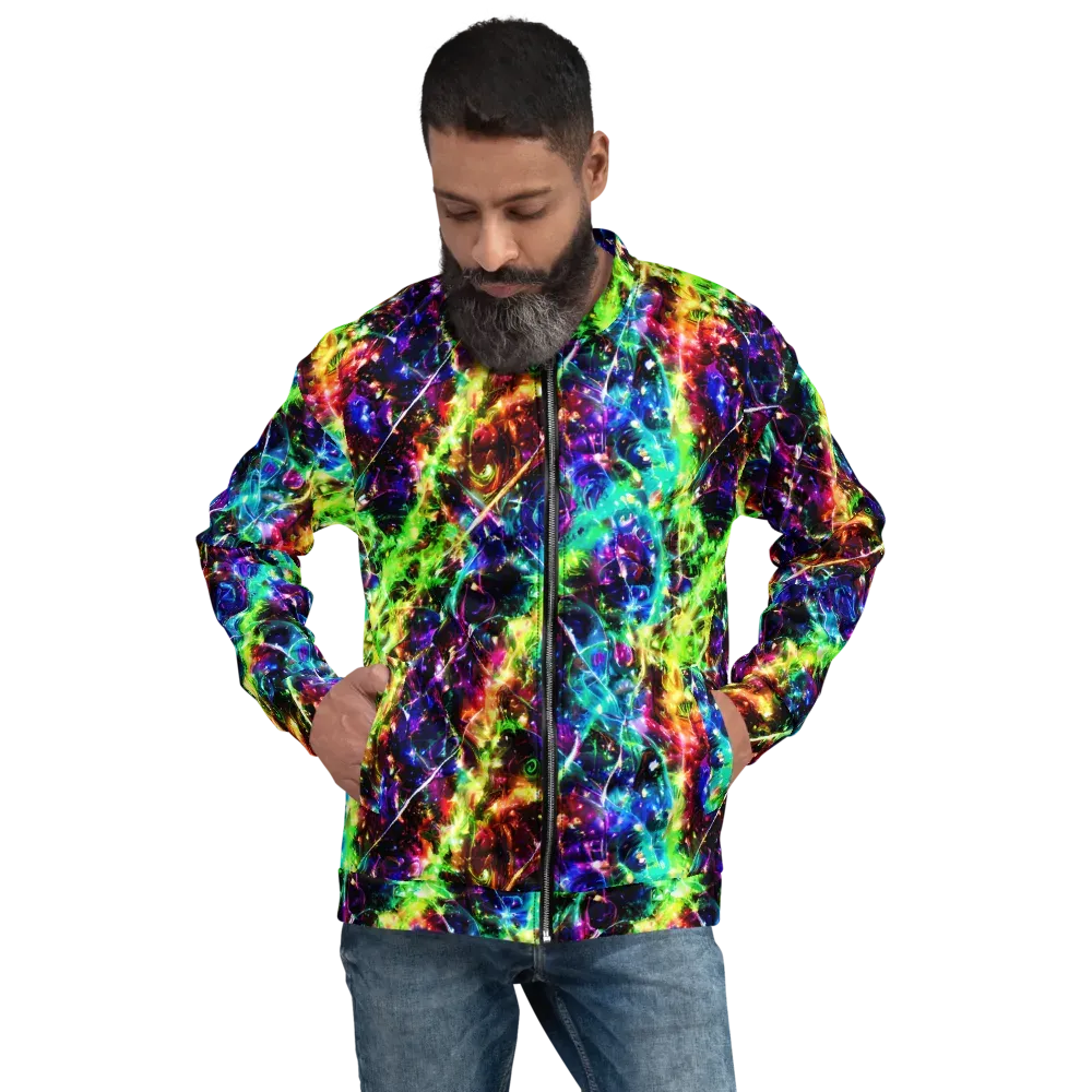 Electric Kaleidoscope on Bomber Jacket — Front