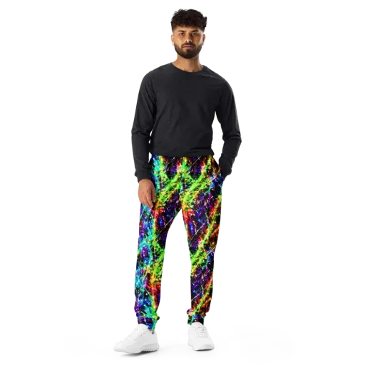 Electric Kaleidoscope on a Men's Joggers