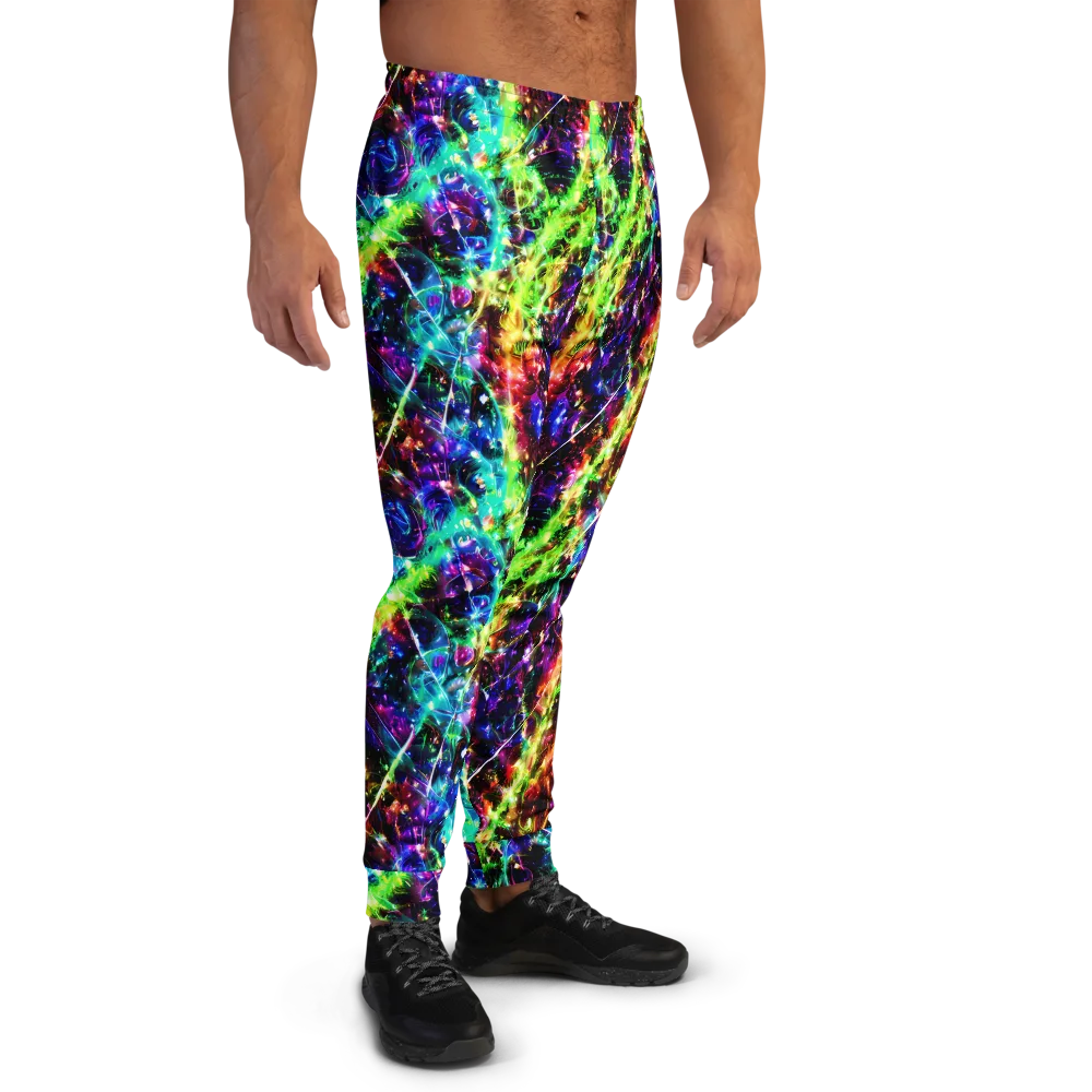 Electric Kaleidoscope on Men's Joggers — Right