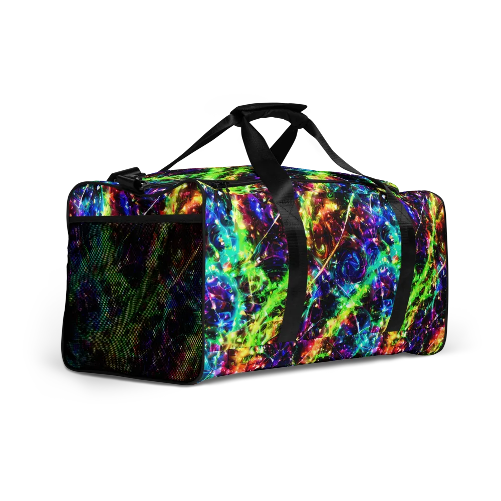 Electric Kaleidoscope on Duffle Bag — Right Front