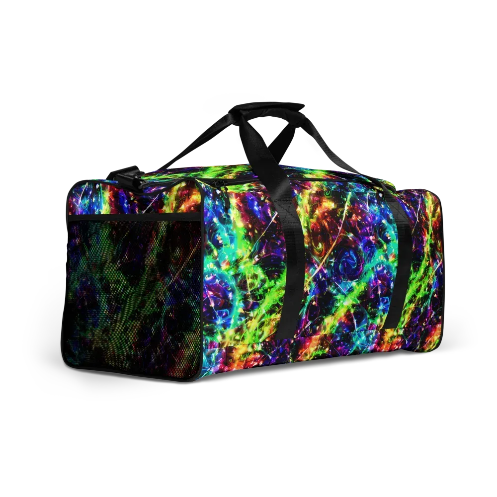 Electric Kaleidoscope on Duffle Bag — Right Front