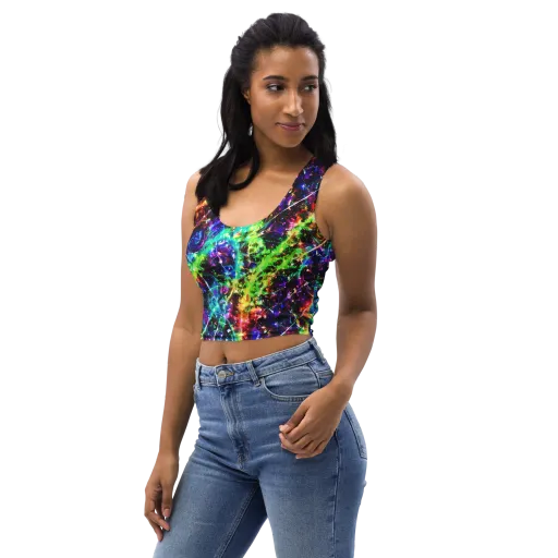 Electric Kaleidoscope on a Crop Top