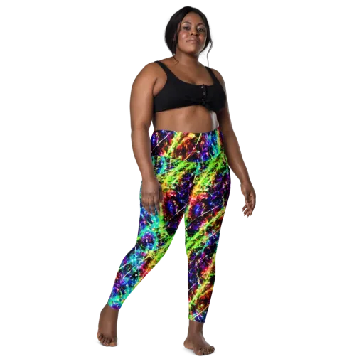 Electric Kaleidoscope on a Leggings with Pockets