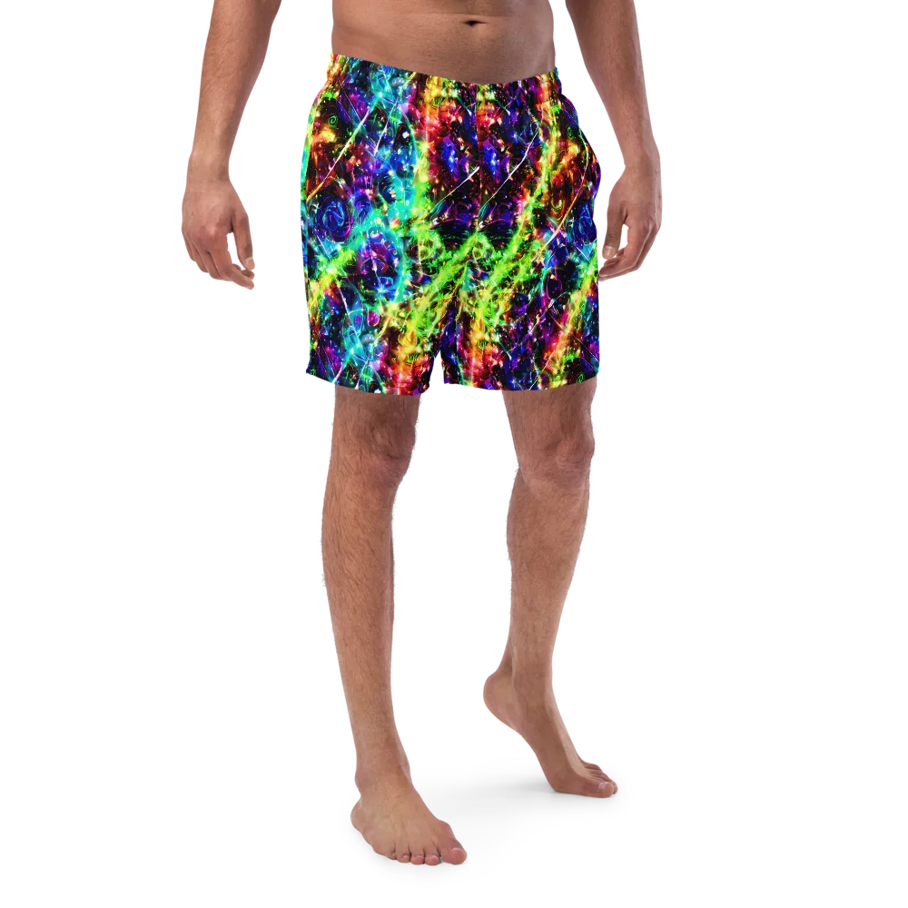 Electric Kaleidoscope on Swim Trunks — Front