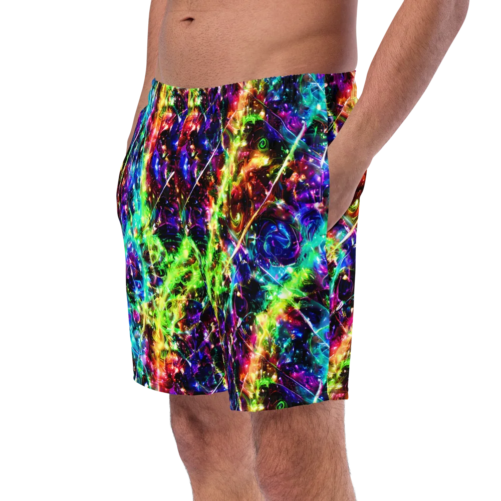 Electric Kaleidoscope on Swim Trunks — Left Front