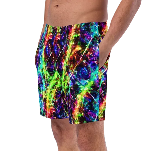 Electric Kaleidoscope on a Swim Trunks
