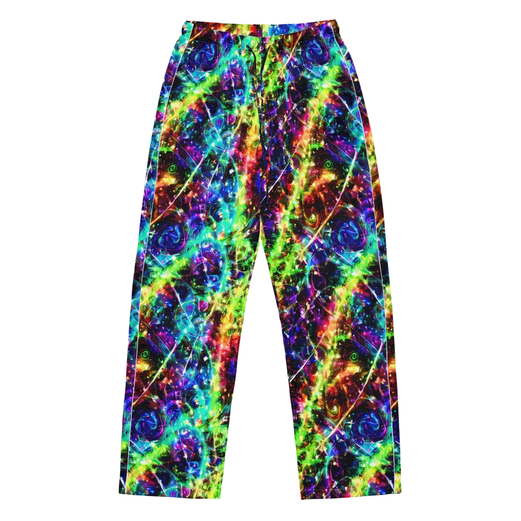 Electric Kaleidoscope on Women's Pajama Pants — Front