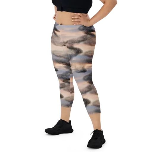 Cloudscape Nocturne on a Capri Leggings
