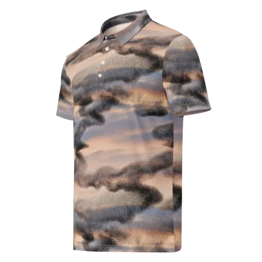 Cloudscape Nocturne on a Men's Slim Fit Polo Shirt