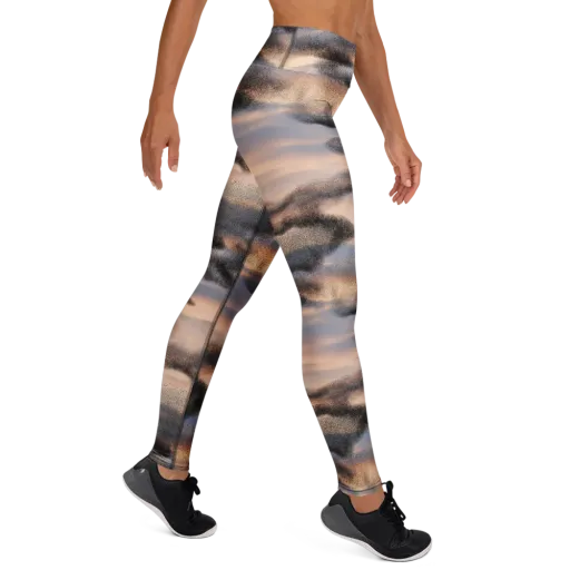 Cloudscape Nocturne on a Yoga Leggings