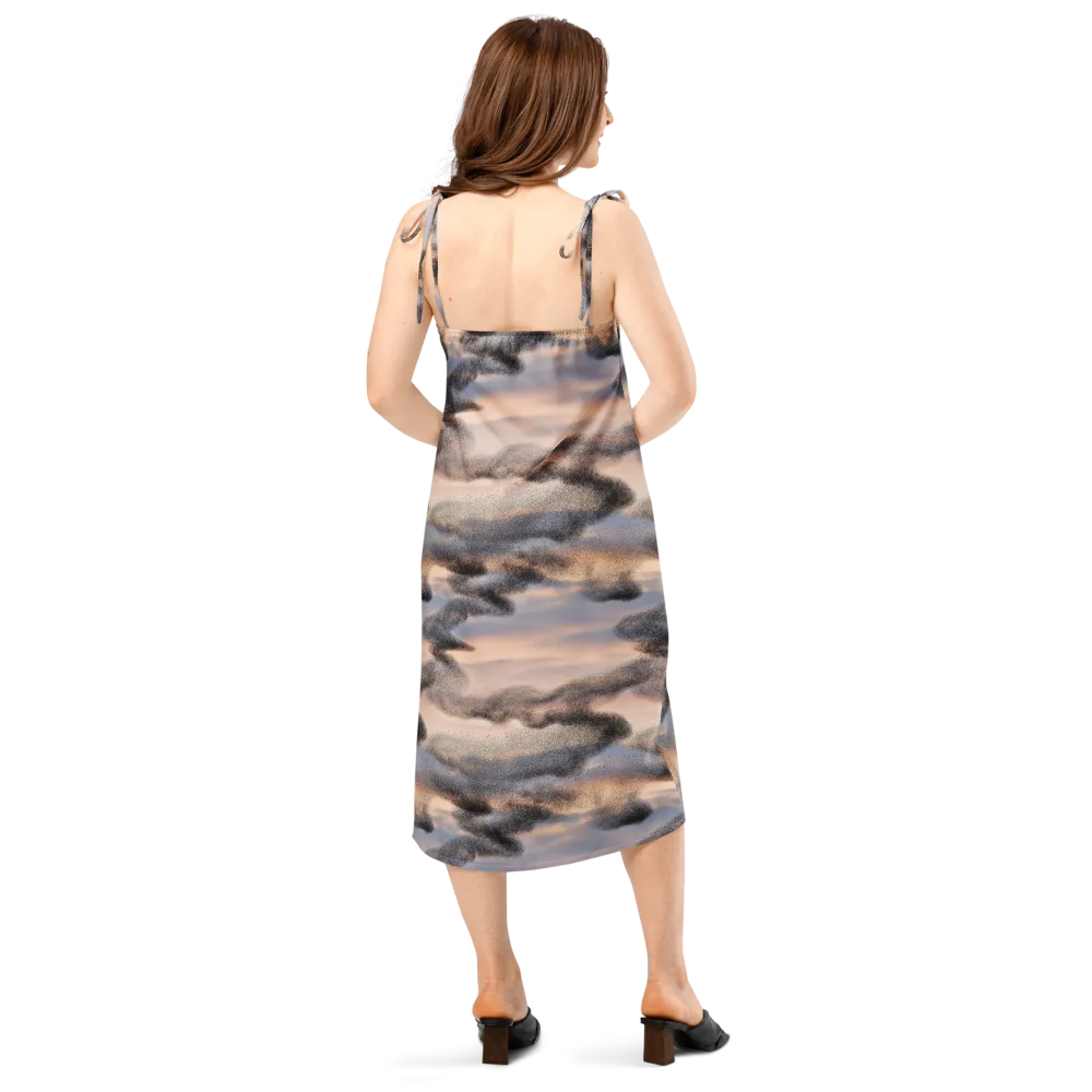 Cloudscape Nocturne on Slip Dress — Back