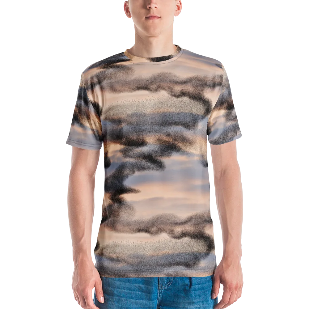 Cloudscape Nocturne on Men's Crew Neck T-Shirt — Front
