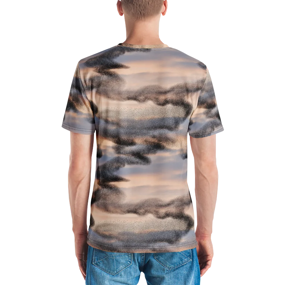 Cloudscape Nocturne on Men's Crew Neck T-Shirt — Back