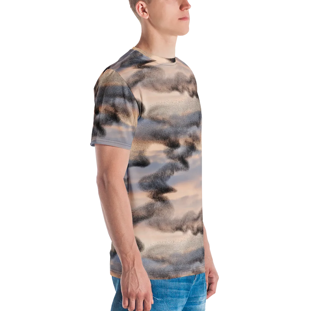 Cloudscape Nocturne on Men's Crew Neck T-Shirt — Right